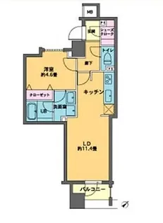 カスタリア人形町【7階】の間取り