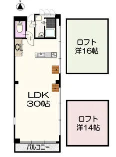 fメゾン代官町【5階】の間取り