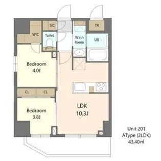 S-RESIDENCE浅草clarity【10階】の間取り