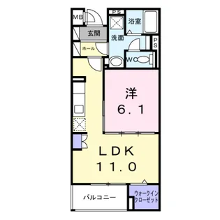 メゾングランディール新川崎【2階】の間取り