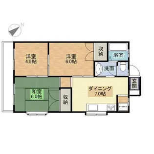 サンヒル城見【1階】の間取り