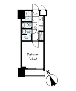 東京都中央区築地2【マンション】の間取り