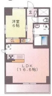 フローラ小石川【3階】の間取り