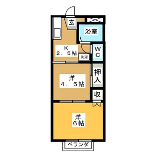 パームデールA棟【2階】の間取り