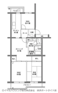 シーブリーズ金沢1号棟【2階】の間取り