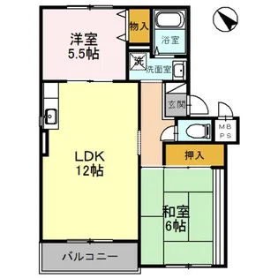 大阪府泉大津市我孫子【アパート】の間取り
