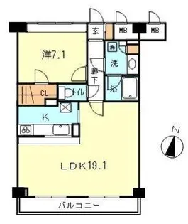グランハイツ南雪谷【1階】の間取り