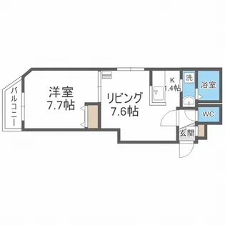 ロータリー円山【2階】の間取り