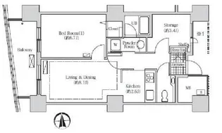 アクティ汐留【27階】の間取り