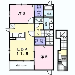 エバーグリーン【2階】の間取り