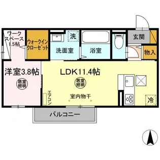 Dーroom御茶園【1階】の間取り