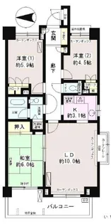パーク・ハイム中野坂上【7階】の間取り