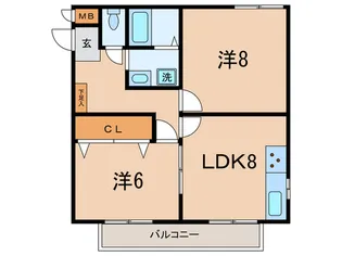シャルマンコート西宮【2階】の間取り