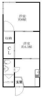 松虫ハイツ【2階】の間取り