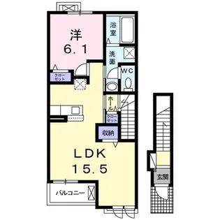 グラシオ南町田【2階】の間取り