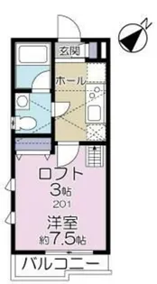 東京都中野区上高田4【アパート】の間取り