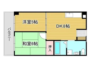 サンコーポ熊本【6階】の間取り