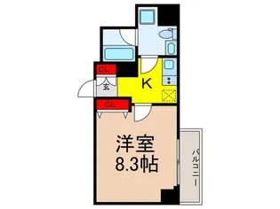 The Log日本橋【8階】の間取り