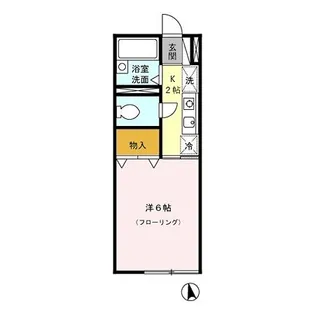 東京都小平市学園西町1【アパート】の間取り