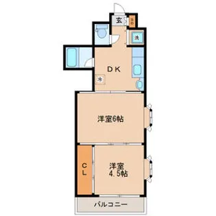アルデール南鍛冶町【5階】の間取り