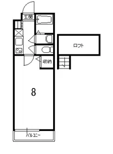 ロフティ芦山寺【3階】の間取り