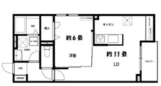 エルデ武蔵小山B【2階】の間取り