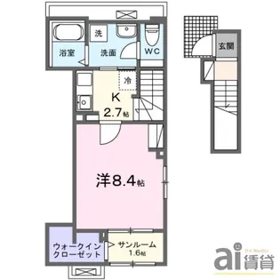 東京都小平市小川東町1【アパート】の間取り