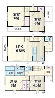 埼玉県川口市西川口6【一戸建】の間取り