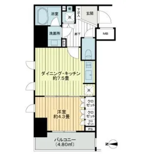 東京都台東区鳥越1【マンション】の間取り