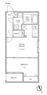ラクラス四谷三丁目【2階】の間取り