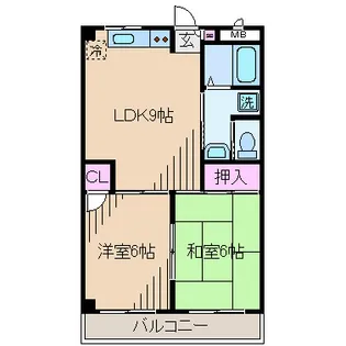 神奈川県川崎市中原区木月住吉町【マンション】の間取り