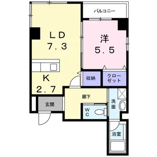 pas a pas【6階】の間取り