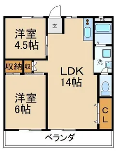 レジデンス松栄I棟【7階】の間取り