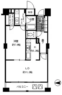ガーネットコート四谷【10階】の間取り