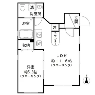ヒルサイドコート【1階】の間取り