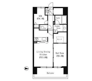 パークキューブ東品川【4階】の間取り