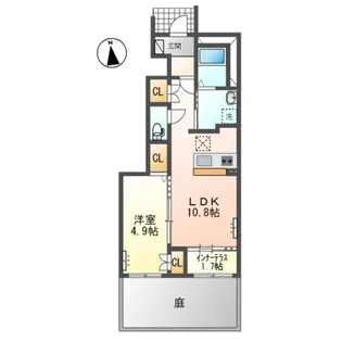オーヴェストII【1階】の間取り