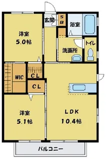 カーサ・エリート【1階】の間取り