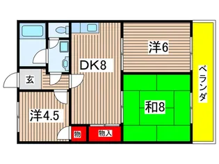 スカイメゾン大高B棟C棟【1階】の間取り