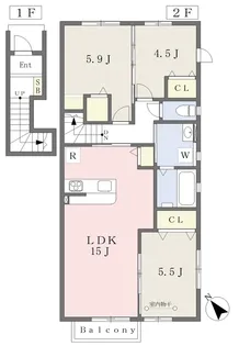 コンフォート中野【2階】の間取り