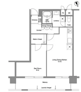 コンフォリア芝浦II【8階】の間取り