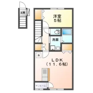 アヴニールデゼル【2階】の間取り