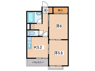プラザ美しが丘【2階】の間取り