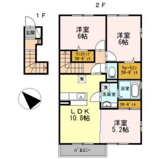 プランドール東原I【2階】の間取り