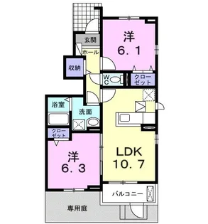 スプリング・サンライズ【1階】の間取り