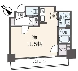ユービエイト【4階】の間取り