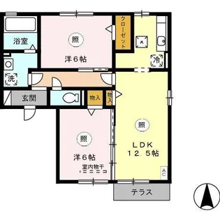 メゾン・グレイス A棟【1階】の間取り