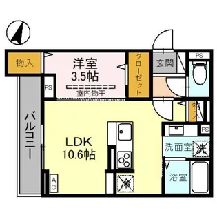 NOBLE RAFFINER 針ヶ谷【3階】の間取り