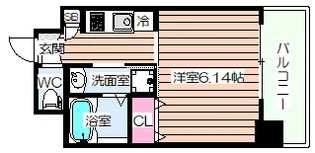 パークヒルズ天保山Moe【3階】の間取り