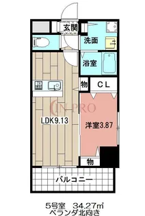 MDIグランコルディール姪の浜【9階】の間取り